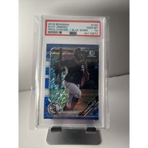 2019 Bowman Chrome Prospects Blue Shimmer Refractor /150 Eloy Jimenez RC PSA 10